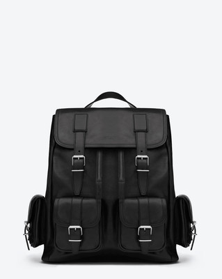Saint Laurent Paris Black ROCK Leather Briefcase Tote Purse  display picture 1