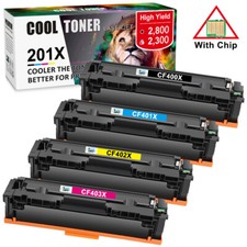 CF400X-CF403X Toner Cartridge Set 201X For HP LaserJet Pro M252dw M277dw Lot New