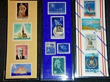 3 BOOKMARKS~ROMANIA Laminated POSTAGE STAMPS! AWESOME! SUPER! 