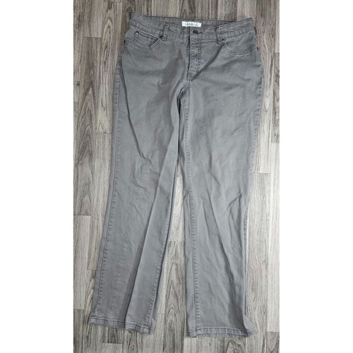Croft & Barrow Womens Size 12 A Stretch Straight Leg Grey Green Denim Jeans