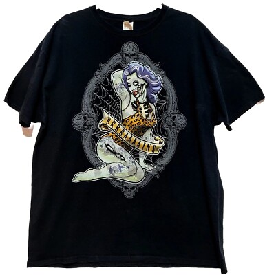 Zombie Brrraaaains Black T-Shirt Mens Size XL Rare Graphics Mexican Horrorcore 