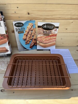 Gotham Steel Cooking Tray Oven Bacon Without Grease Non Stick Bakeware Open Box