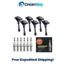 07-20 for Infiniti Nissan UF550 93501 Ignition Coil & NGK Spark Plug Set 6PCS