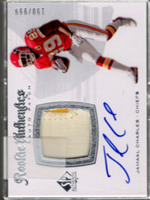 A9670- 2008 SP Authentic #293 Jamaal Charles RC Auto Jersey /999 *SAMPLE