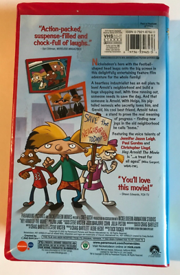 NICKELODEON ~ HEY ARNOLD! THE MOVIE ~ VHS ~ RED CLAMSHELL