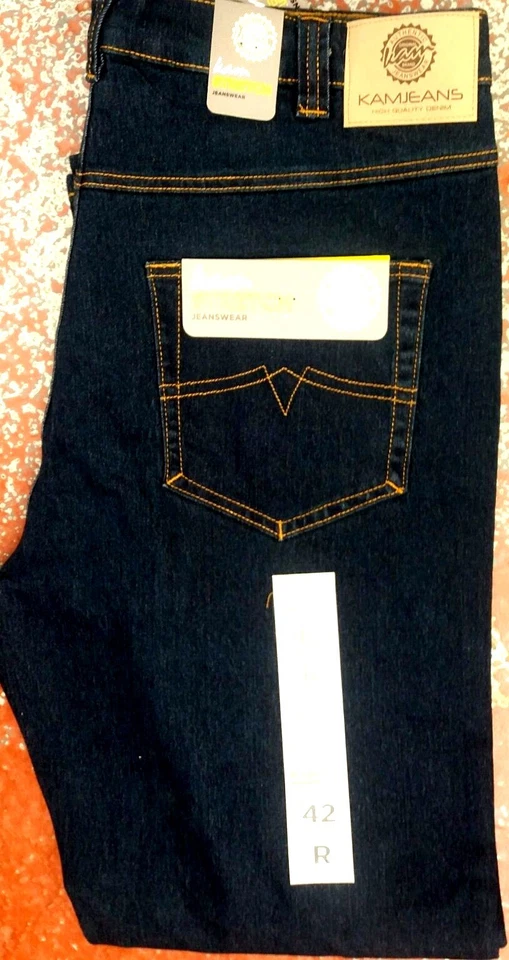 MENS KAM KBS101 STRETCH JEANS IN INDIGO