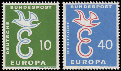 Alemania Federal Germany 164/65 1958 Europa (C.E.P.T.)  Letra E MNH