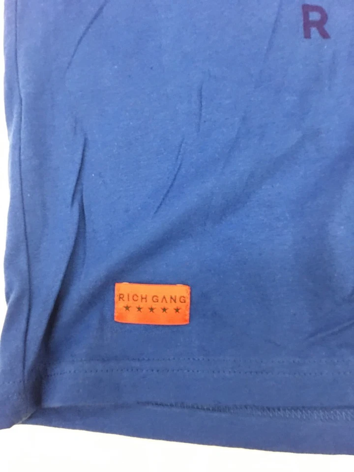 Camiseta Rich Gang 5 Estrellas Muestra Certificado Para Hombre Talla Grande Azul 100% Auténtica Foto 3 de 4