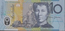 $10 2007 Last Prefix GL07 Unc Stevens/Henry GL Australia Ten Polymer Banknote