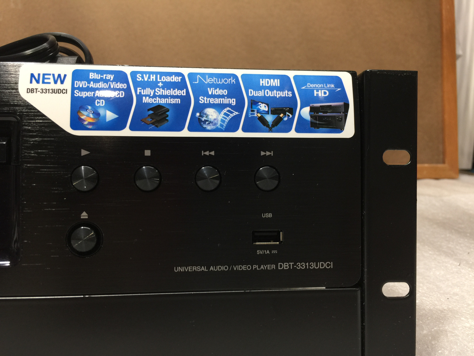 Denon DBT3313UDCI Universal BluRay Player w/ Rackmount *TESTED AND