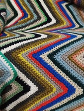 coperta di lana fatta a uncinetto 210x150 cm