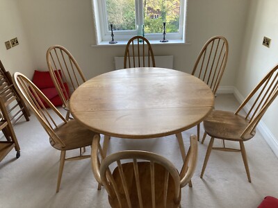 1960’s Ercol drop leaf Dining Table And Chairs UK