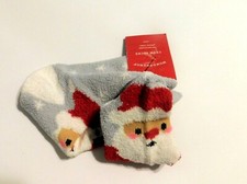 1 Pair, Santa Stars Crew Socks One Size, Wondershop