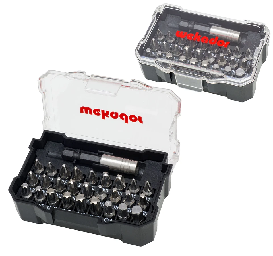 ASW Wekador 28-tlg. Stubby Bit Set kompakt mit Bithalter Bits 18mm kurz TX PH PZ
