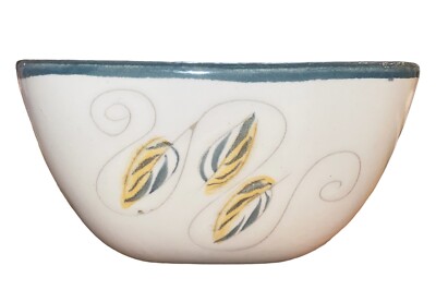 Glidden Pottery Signed Square Deep Bowl Willow Pattern Studio Art Pottery