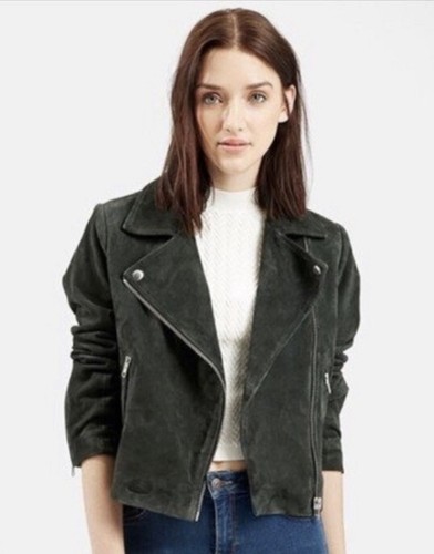 green suede leather jacket
