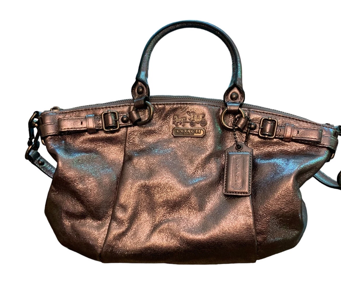 Gunmetal coach best sale purse