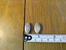 Vintage Alpaca Silver 3/8 x 3/4 Oval Bridle Headstall Chicago Screw Concho PAIR