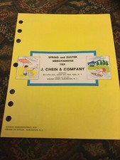 VTG 1959 J. CHEIN  COMPANY TOY SPRING  EASTER MERCHANDISE CATALOG BROCHURE