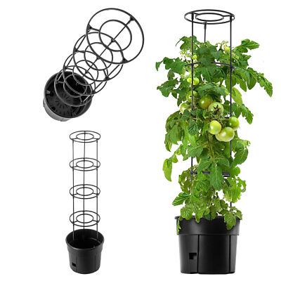 KADAX Tomatentopf mit Rankhilfe Tomatenzüchter 30 cm, Anthrazit Blumentopf