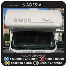 Adesivo Rimor Sailer per camper - Kit 6 adesivi con personalizzazione num. serie