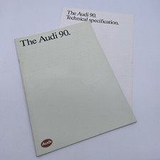 Audi 90 UK Car Sales Brochure with Technical Specification September 1989