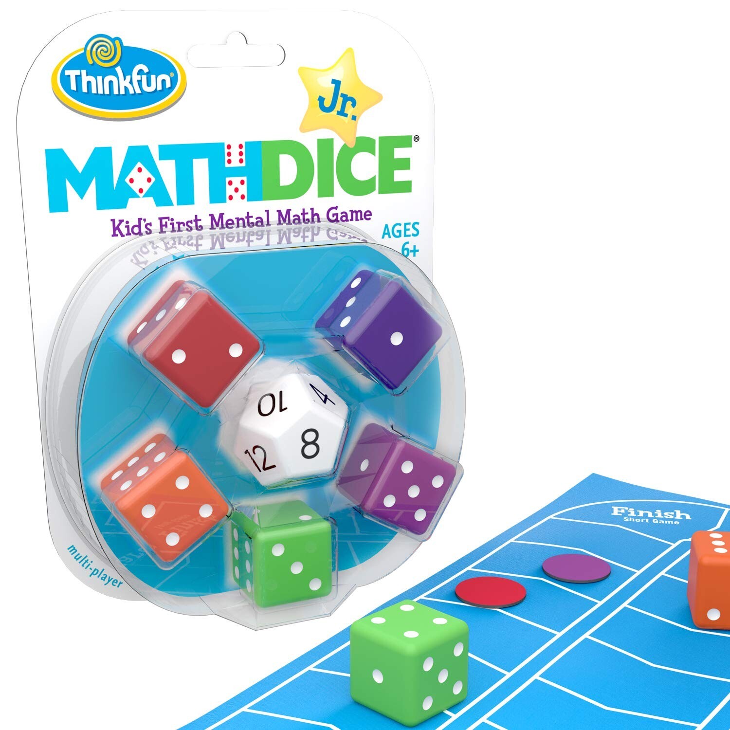 Think Fun Math Dice Junior Game for Boys and Girls Age 6 and Up ...