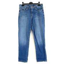 SPANX Size 28 x 27 The Slim-X Casual Cuffed Denim Mid-High Rise Ankle Jeans Blue