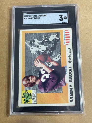 SAMMY BAUGH 1855 TOPPS ALL AMERICAN CARD 20 SGC 3