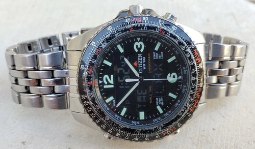 CITIZEN WR 100 WORLD TIME GN-4-S CHRONOGRAPH QUARTZ MENS WATCH | eBay
