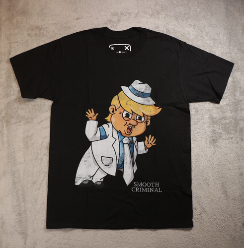 Präsident Donald Trump politische Karikatur glatt Verbrecher T-Shirt Wahl S USA - Bild 1 von 6