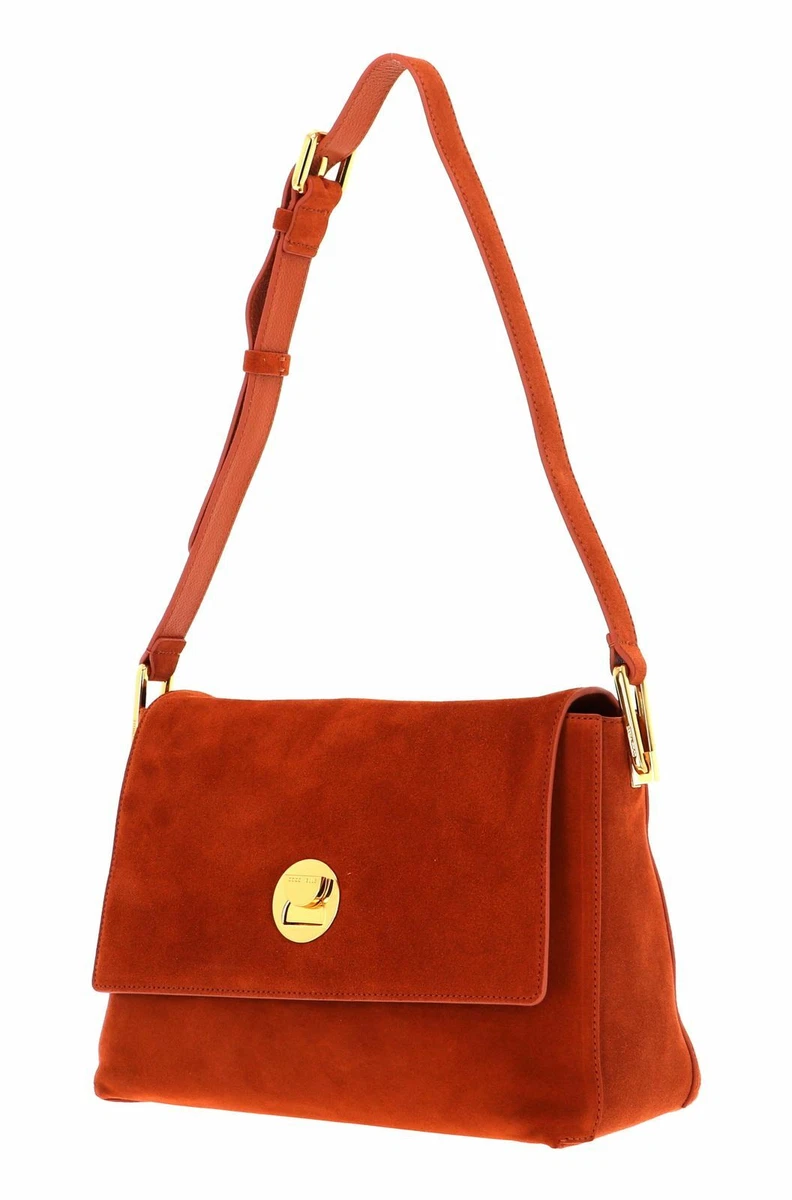 COCCINELLE Liya Suede Handbag Umhangetasche Schultertasche Tasche Braun Neu eBay