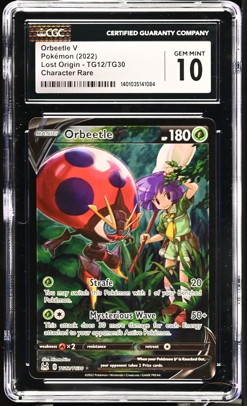 CGC Gem Mint 10 Orbeetle V TG12/TG30 Pokémon Lost Origin Trainer