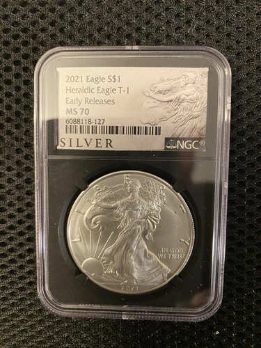 2021 Silver Eagle Heraldic T1 NGC Early Release MS 70