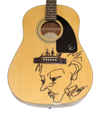 Dave Matthews Signed Autograph Guitar - Amazing Self Portrait