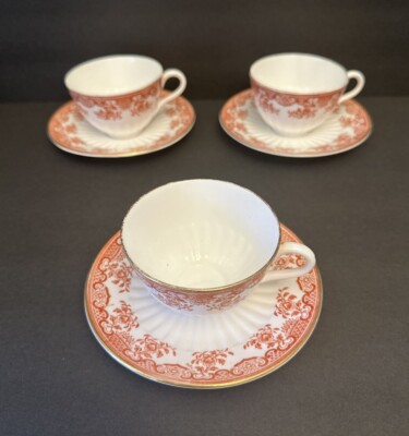 【新品】double W007 vintage set tee |ovy Vintage Everbrite Fontain 4387 Fine China Cup And Saucer Plate Set