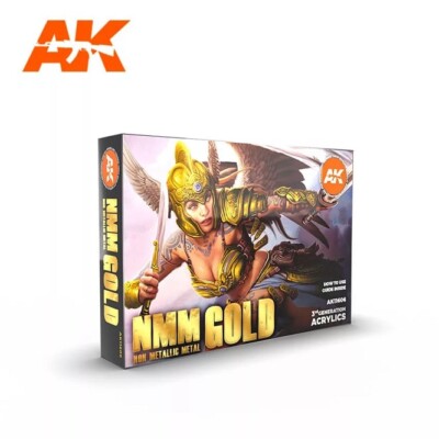 AK Interactive AK11606 - Nmm (Non Metallic Metal) Gold Set  6x17ml - Neu