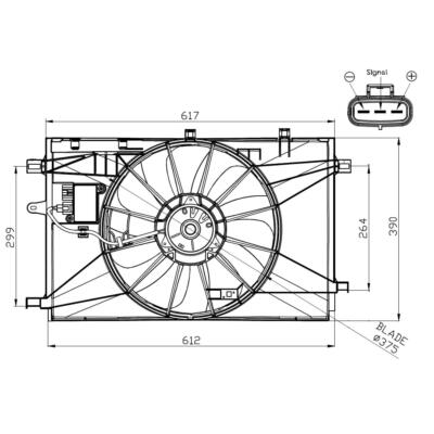 Nrf 47424 Ventola Di Raffreddamento Motore Per Audi A4 Avant, Q5 2.0 TDI (2007-2015)