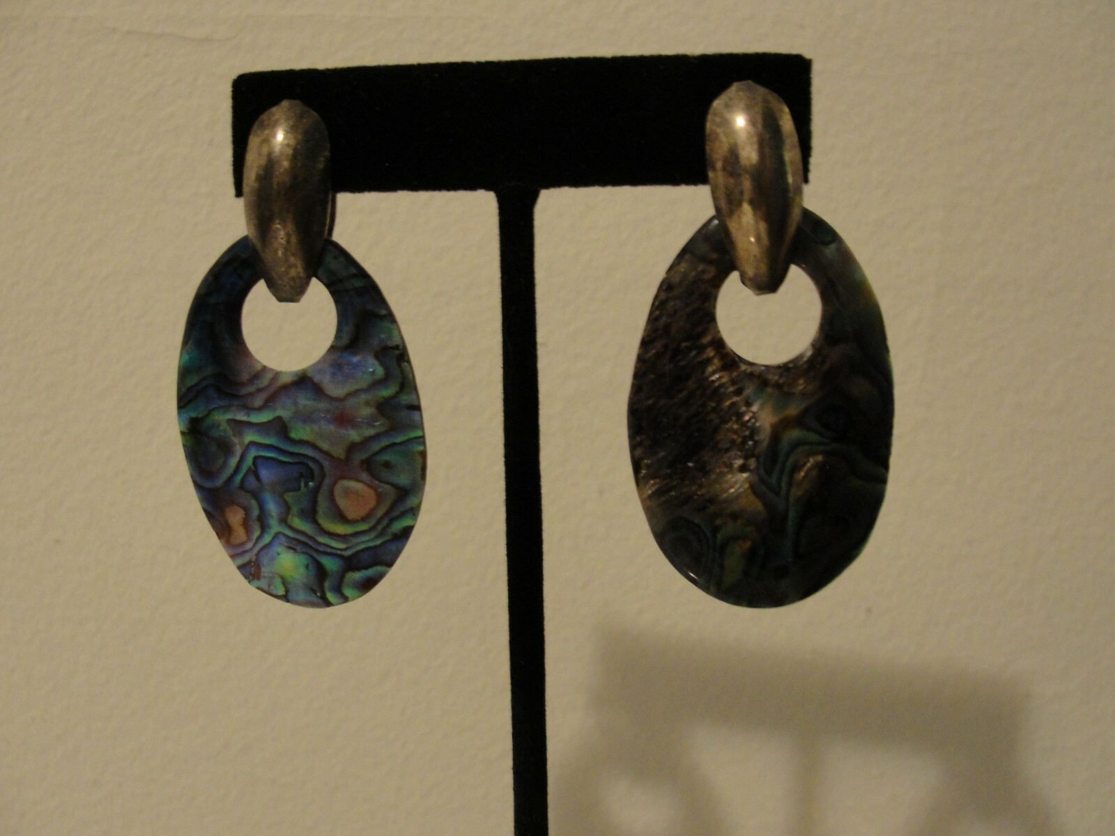 vintage abalone shell drop dangle earrings door k… - image 3