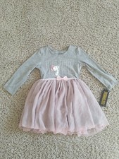 NEW with tags. Peanuts Snoopy tutu style dress. Gray with pink 3T