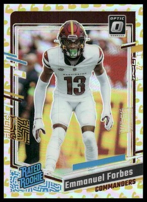 Emmanuel Forbes Rookie /149 2023 Donruss Optic #299 Flex Washington Commanders
