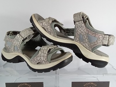 ECCO Women's Yucatan Offroad Ice Flower  Nubuck Outdoor Sandals Size 37 US 6 