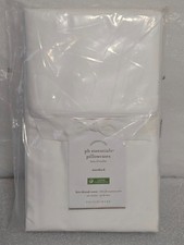 Pottery Barn PB Essential 300TC Standard 2-Pillowcases 20" x 26" White