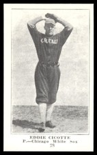 Eddie Cicotte 1980's Collins Candy REPRINT Baseball Card #28 (NM)