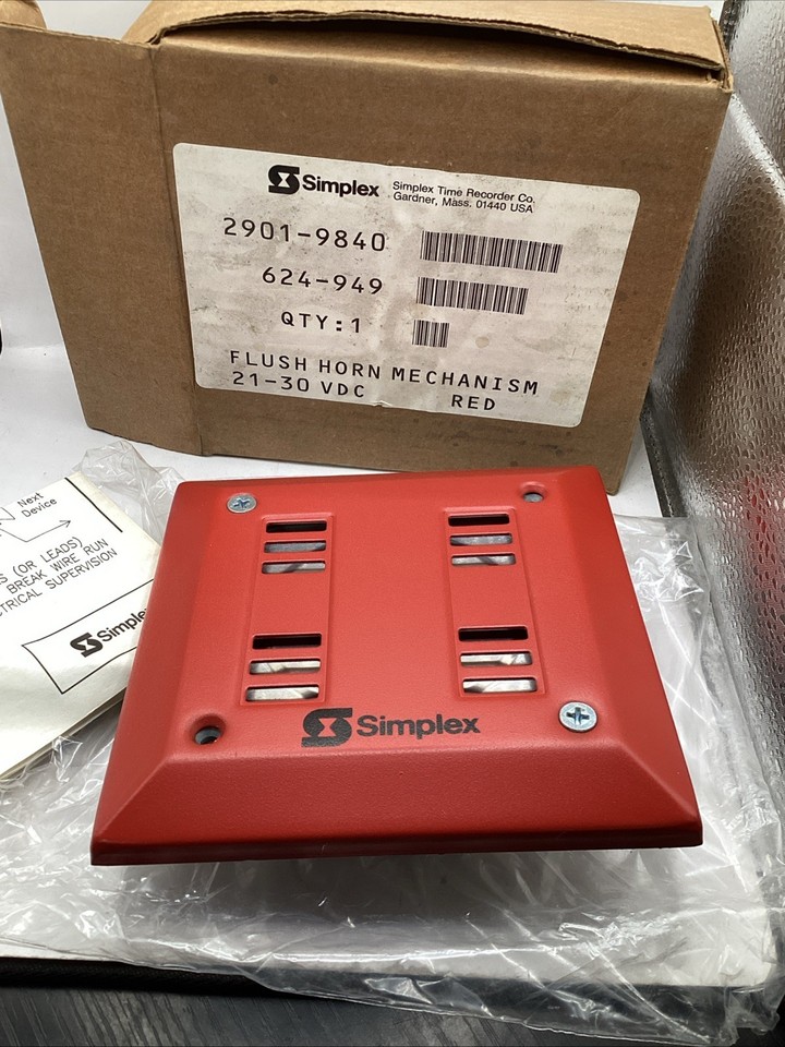 Simplex 2901-9840 624-949 Flush Horn Mechanism Fire Alarm 21-30 VDC NEW ...