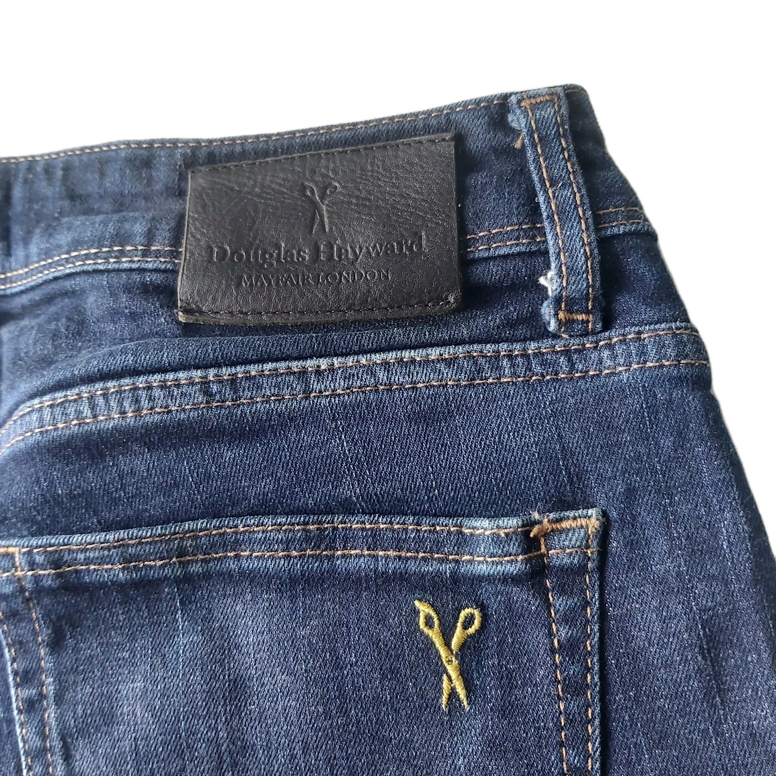 Douglas Hayward Mayfair Jeans Men W32 L30 Blue Denim Stretch Tapered Regular image 9