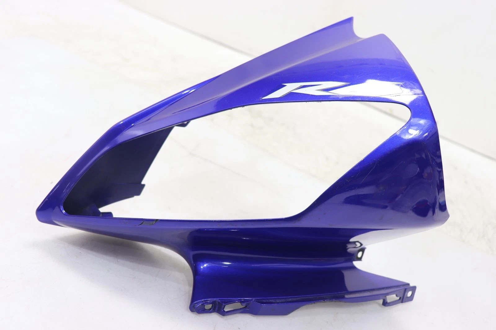 09-10 YAMAHA YZF R6 OEM BLUE LEFT FRONT UPPER NOSE FAIRING COWL SHROUD