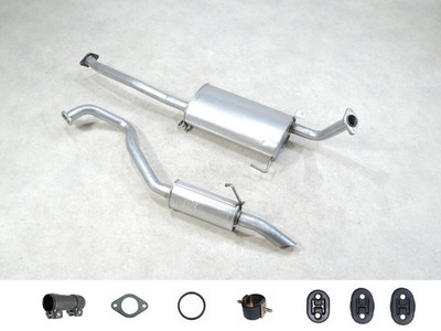 Mitteltopf Endtopf NEU für Nissan Patrol GR 2 Y61 3.0 Di 5-Türer Auspuff SET Anb