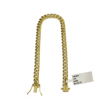 Real 10k Yellow Gold Bracelet Miami Cuban Link 8 Inch 6mm Men Women 10 KT