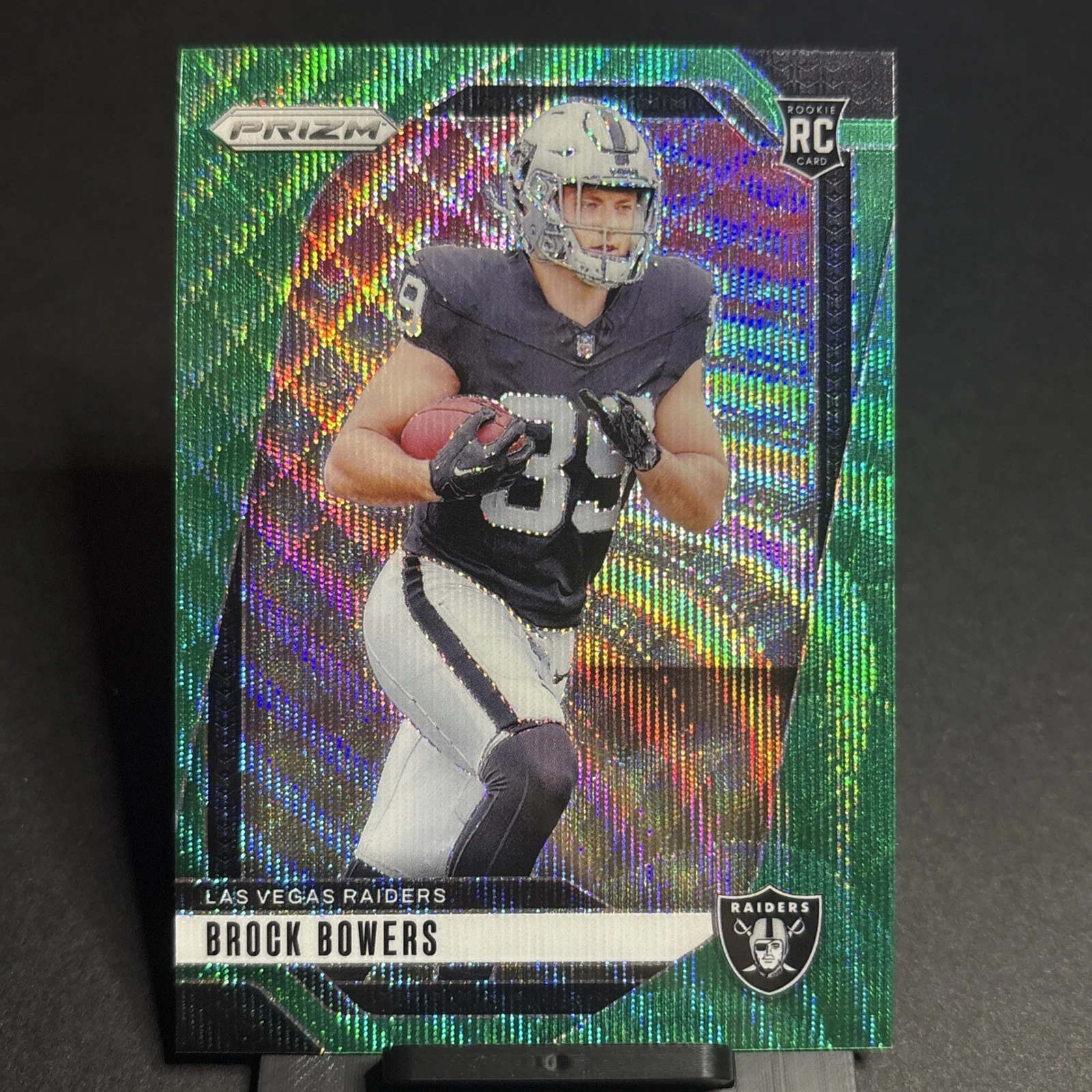 ✨2024 Panini Prizm Rookie Brock Bowers Green Wave Prizm #315 (RC)✨